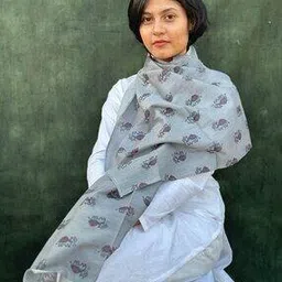 buta buti Women Block Print Cotton Stole-picture-11