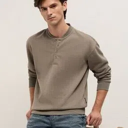 the bear house Henley Neck Relaxed Fit T-shirt-picture-23