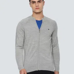 louis philippe Heathered Zip-Front Jacket with Insert Pockets image 1