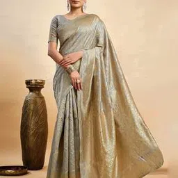 satrani Women Silk Traditional Saree with Blouse Piece-picture-23