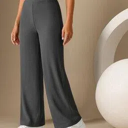 fabflee x ag Women Ribbed Relaxed Fit Cotton Trousers-picture-30