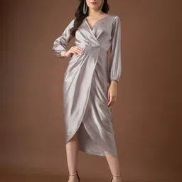 mabish by sonal jain Women V-Neck A-Line Dress-picture-23