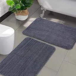saral home Pack of 2 Anti-Skid Cotton Bath Mat-picture-47