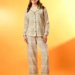 pretty loving thing Women Checks Nightwear Set-picture-47