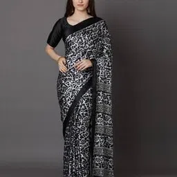 mrinalika fashion Animal Print Crepe Saree-picture-35