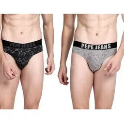 pepe jeans Pack of 2 Printed Briefs with Elasticated Waistband-picture-33