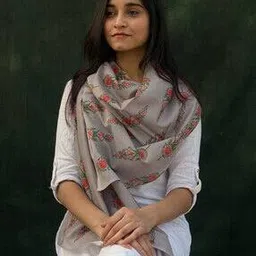 buta buti Women Floral Print Cotton Scarf-picture-38