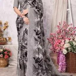 yashika Women Geometric Print Georgette Saree-picture-41
