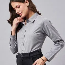 style quotient Women Micro Print Regular Fit Shirt-picture-34