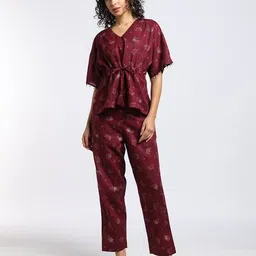 svrnaa by azorte Floral Print Loose Fit Kaftan Top image 1