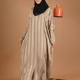 ovais abaya collection Women Striped A-Line Dress-picture-15