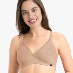 every de by amante Non-Padded Non-Wired Full Coverage Seamless Smoothing Crossover Super Support Bra - EB014-picture-46