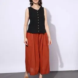svrnaa by azorte Women Relaxed Fit Culottes with Insert Pocket-picture-20