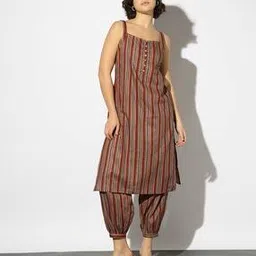 Printed Cambric Strappy Kurta-image-47