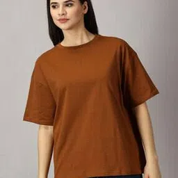 Women Oversized Fit Crew-Neck T-Shirt-image-79