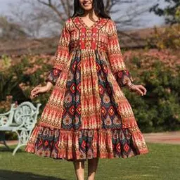 juniper Women Printed Fit & Flare Dress-picture-23