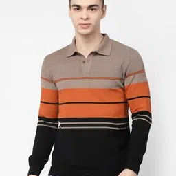 kalt Men Striped Regular Fit Polo T-Shirt-picture-22