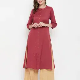 cantabil Micro Print A-line Kurta-picture-51