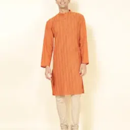 fabindia Men Striped Slim Fit Long Kurta-picture-30