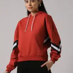 buda jeans co Drawstring Hoodie with Contrast Stripes-picture-39