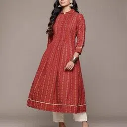 ritu kumar Women Nirvi Striped A-Line Kurta-picture-12