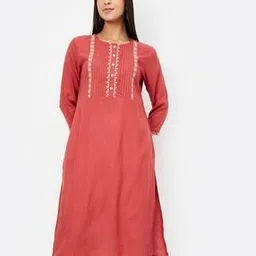 max Women Embroidered Straight Kurta-picture-42