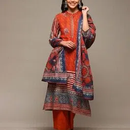 biba Women Printed Straight Kurta Suit Set-picture-50