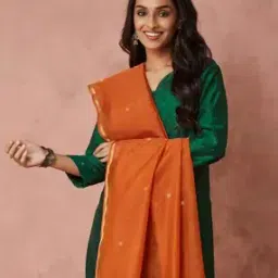 fabindia Women Cotton Silk Blend Dupatta-picture-22