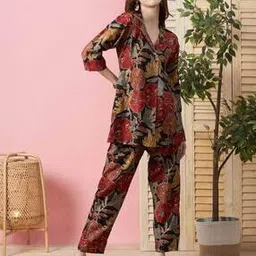 kiana house of fashion Women Floral Print Tunic & Pants Set-picture-20
