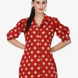revangi Women Polka-Dot Relaxed Fit Top image 1