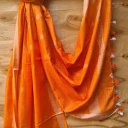 molcha by babita singh Handloom Woven Dupatta with Tassels-picture-14