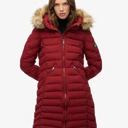 superdry Fuji Faux Fur Hood Mid-Length Jacket-picture-16