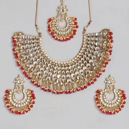 Peora Gold-Plated Kundan Jewellery Set-picture-40