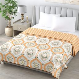 haus & kinder Orange Ethnic Motifs Microfiber AC Room 90 GSM Single Bed Dohar-picture-44