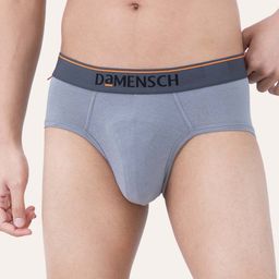 DAMENSCH Men Grey Solid Deo Cotton Anti Bacterial Briefs DAM-CTS-B-DRG-picture-24