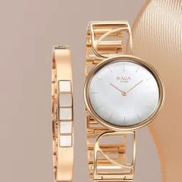 Titan Women Water Resistance Analogue Watch Gift Set 95226WM01F-White-picture-12