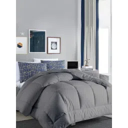 Razzai Microfiber Grey Mild Winter 300Gsm Single Bed |Quilt|Dohar image 1