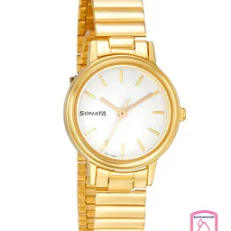 Sonata Women White & Gold-Toned Analogue Watch 8096YM07-picture-23