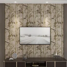 Jaamso Royals Brown & Green Printed Waterproof Heat Resistant Self Adhesive Wallpaper-picture-17