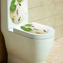 Jaamso Royals White & Green Sea Creature Bathroom & Toilet Wall Sticker-image-63