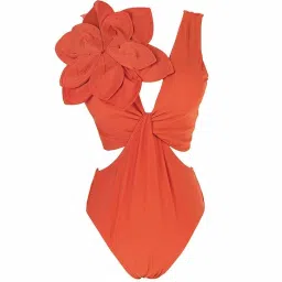 WomanLikeU Orange Waves By Shrijal: Fabulous In Frangipani Monokini-picture-31