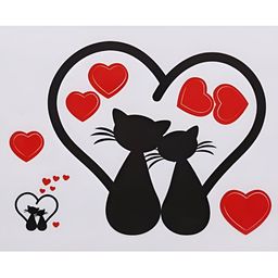 Asian royal Black & Red Printed Self-Adhesive Wall Sticker-picture-40