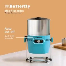 Butterfly Orchid Plus 2 Litres 2 Stones Wet Grinder with Coconut Scrapper & Atta Kneader (Blue) image 3