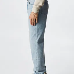 MANGO MAN Blue Loose Fit Mid-Rise Stretchable Sustainable Jeans image 2
