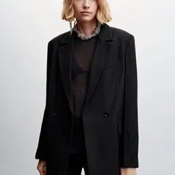 MANGO Patterned Longline Blazer-picture-22