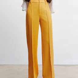 MANGO Women Straight Fit Sustainable Trousers-image-61