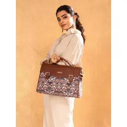 Zouk Konkona Heritage Satchel Bag - Kashmir Blooms image 1
