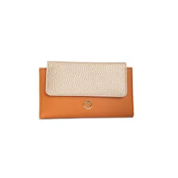 Caprese Amelia Medium Flap Tan Wallet-image-6
