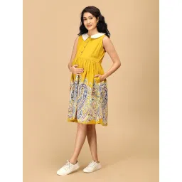 The Mom Store Marigold Mirage Maternity and Nursing Dress-picture-15