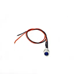 3V 5MM Blue LED Metal Indicator Light with 20 CM Cable (Pack of 5) image 2